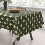 Vintage Stars XI Forest Green Tablecloth Gallery Image 3