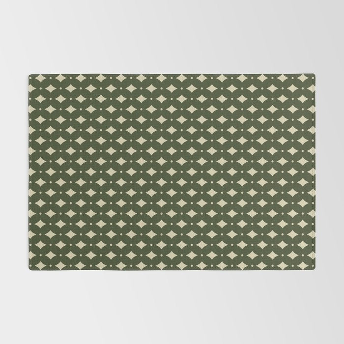 Vintage Stars XI Forest Green Rug Gallery Image 2