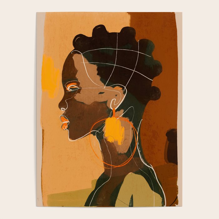 Abstract Art Girl Portrait Poster Gallery Image 4