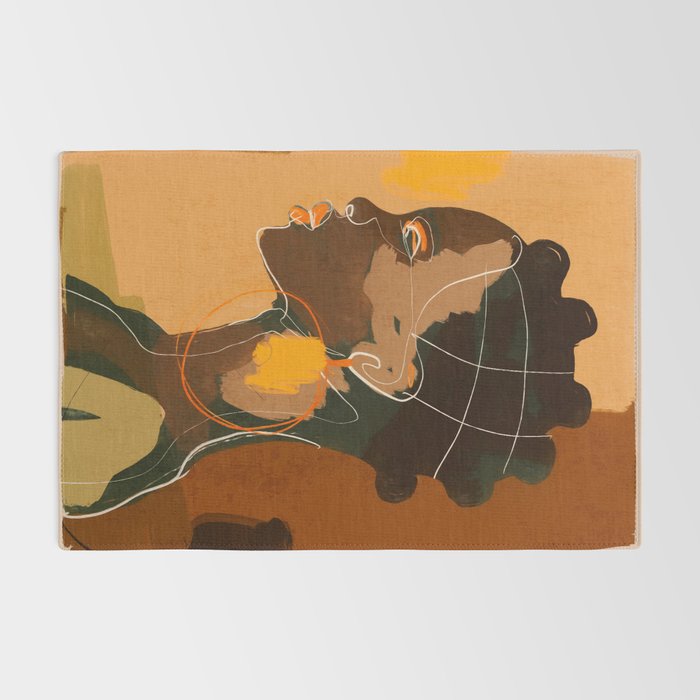 Abstract Art Girl Portrait Rug Gallery Image 2