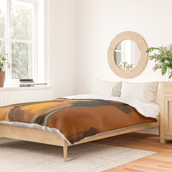 Abstract Art Girl Portrait Duvet Cover Gallery Image 2