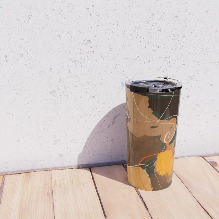 Abstract Art Girl Portrait Travel Mug Gallery Image 4