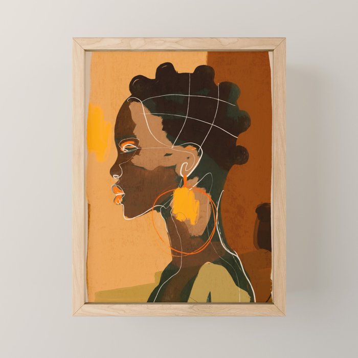 Abstract Art Girl Portrait Mini Art Print Gallery Image 1