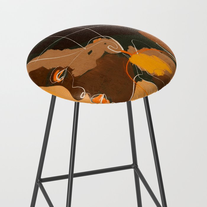 Abstract Art Girl Portrait Stool Gallery Image 2
