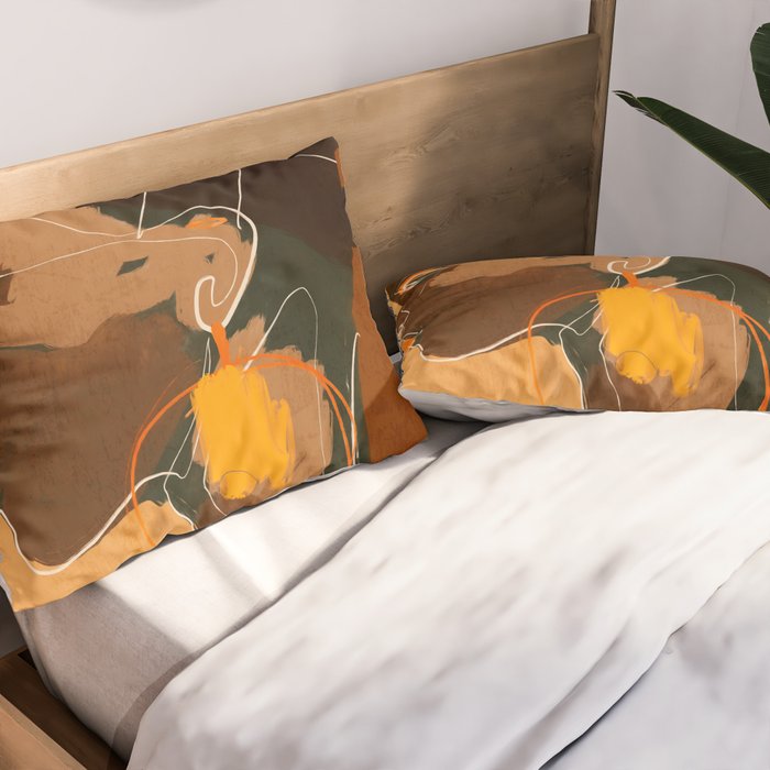 Abstract Art Girl Portrait Pillow Sham Gallery Image 2