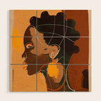 Abstract Art Girl Portrait Wood Wall Art Gallery Image 1