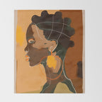 Abstract Art Girl Portrait Throw Blanket Gallery Image 2