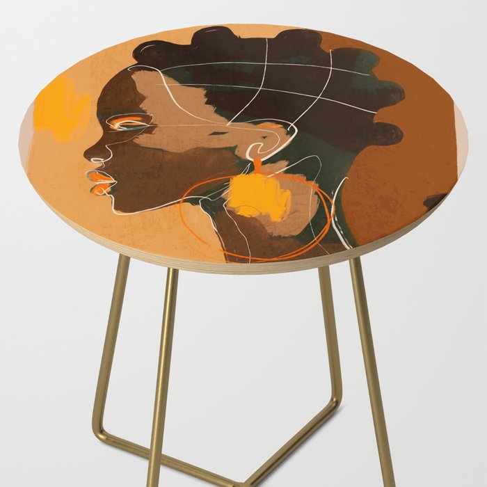 Abstract Art Girl Portrait Side Table Gallery Image 2