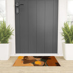 Abstract Art Girl Portrait Welcome Mat Gallery Image 3