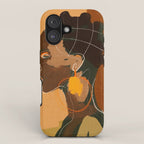 Abstract Art Girl Portrait iPhone Case Gallery Image 1