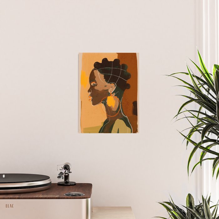 Abstract Art Girl Portrait Poster Gallery Image 2