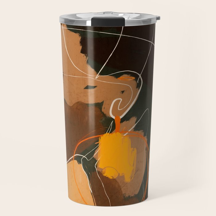 Abstract Art Girl Portrait Travel Mug Gallery Image 1