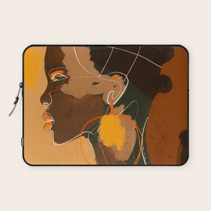 Abstract Art Girl Portrait Laptop Sleeve Gallery Image 1