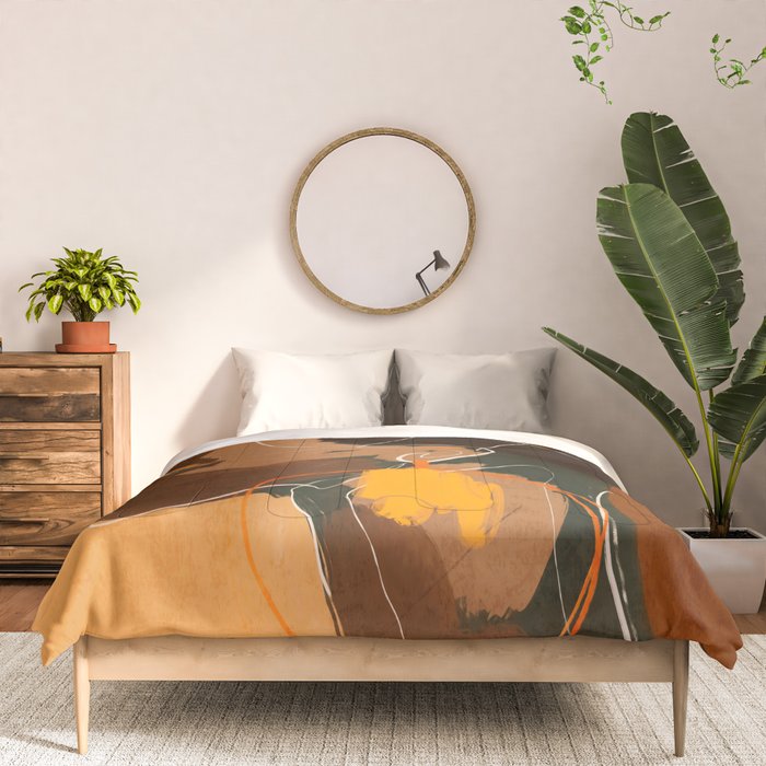 Abstract Art Girl Portrait Comforter Gallery Image 3