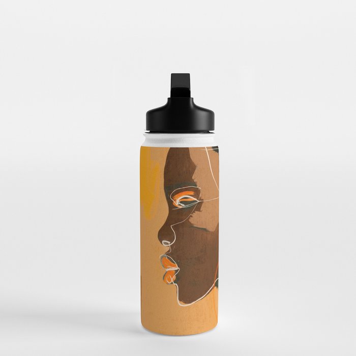 Abstract Art Girl Portrait Water Bottle Gallery Image 3