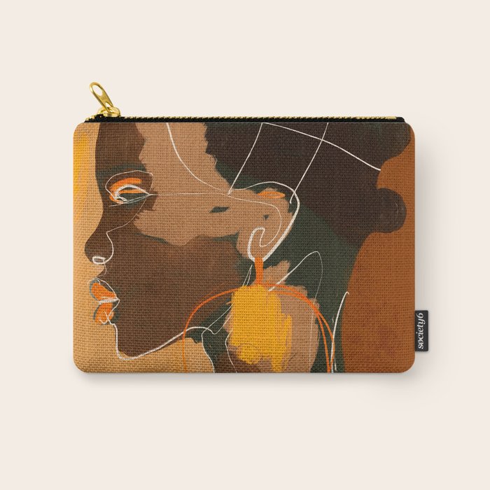 Abstract Art Girl Portrait Carry All Pouch Gallery Image 1