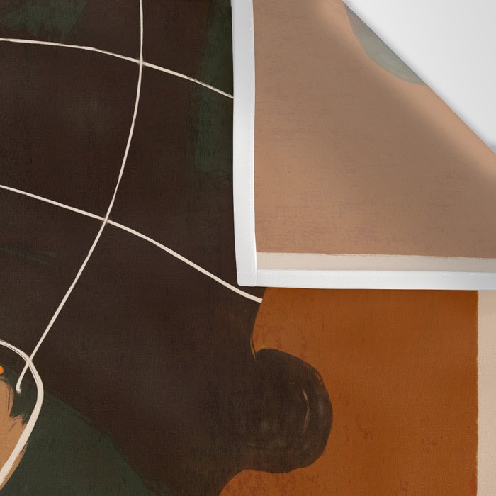 Abstract Art Girl Portrait Wall Tapestry Gallery Image 3