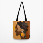 Abstract Art Girl Portrait Tote Bag Gallery Image 2