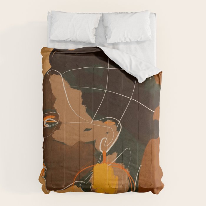 Abstract Art Girl Portrait Comforter Gallery Image 6