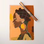 Abstract Art Girl Portrait Wrapping Paper Gallery Image 1