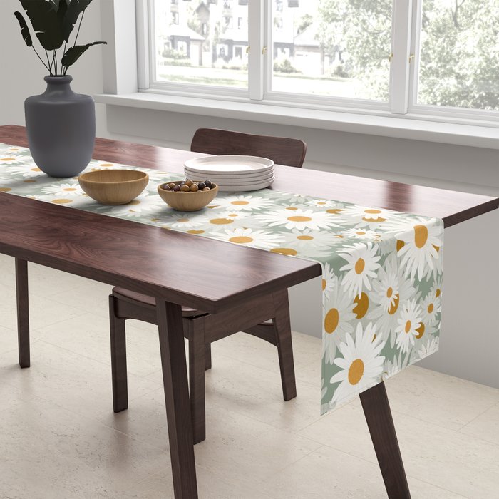 Chamomile pattern Table Runner Gallery Image 2