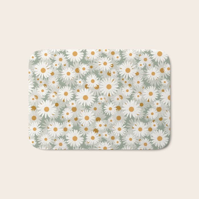 Chamomile pattern Bath Mat Gallery Image 1