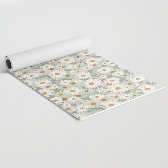 Chamomile pattern Yoga Mat Gallery Image 2