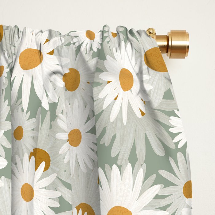 Chamomile pattern Window Curtain Gallery Image 2