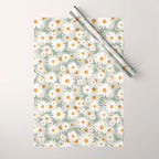 Chamomile pattern Wrapping Paper Gallery Image 1