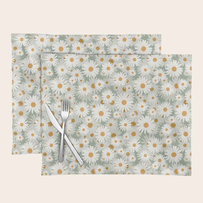 Chamomile pattern Placemat Gallery Image 1