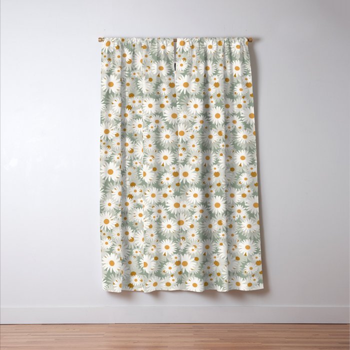 Chamomile pattern Window Curtain Gallery Image 3