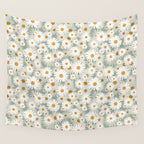 Chamomile pattern Wall Tapestry Gallery Image 4