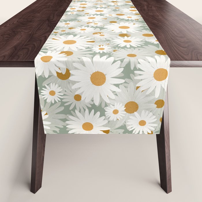 Chamomile pattern Table Runner Gallery Image 1