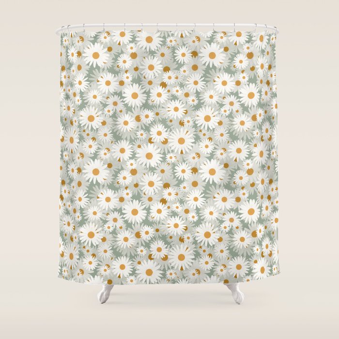 Chamomile pattern Shower Curtain Gallery Image 1