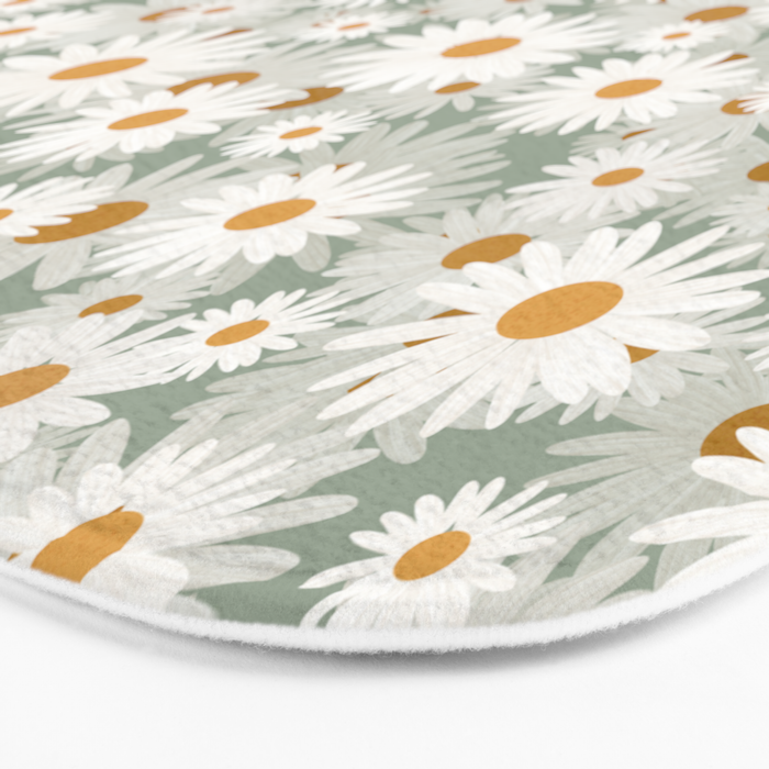 Chamomile pattern Bath Mat Gallery Image 3