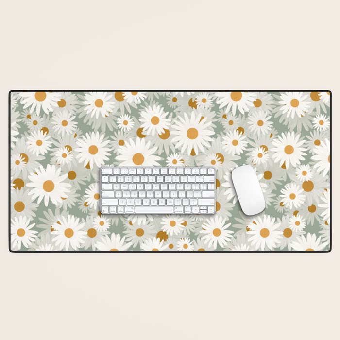 Chamomile pattern Desk Mat Gallery Image 1