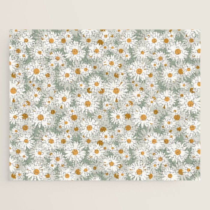 Chamomile pattern Jigsaw Puzzle Gallery Image 1