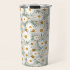 Chamomile pattern Travel Mug Gallery Image 1