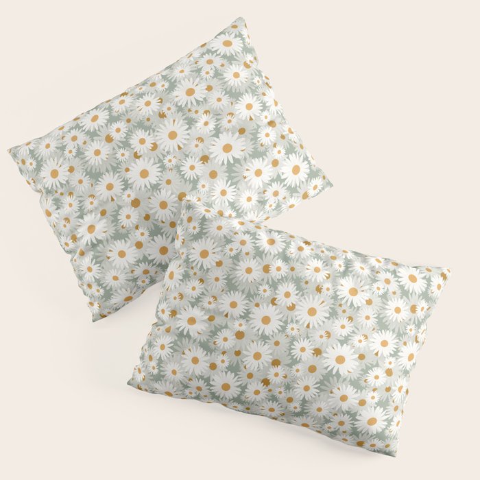 Chamomile pattern Pillow Sham Gallery Image 1