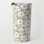 Chamomile pattern Travel Mug Gallery Image 3