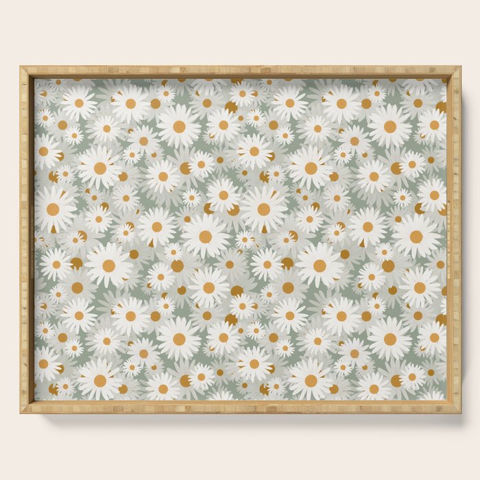 Chamomile pattern Serving Tray Gallery Image 1