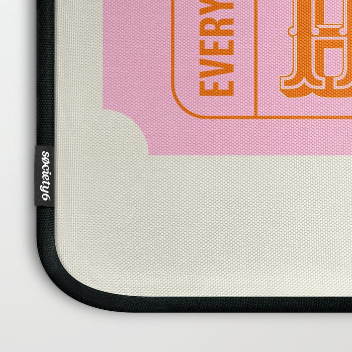Every Hour Is Happy Hour, Pink Retro Bar Ticket Laptop Sleeve Gallery Image 3