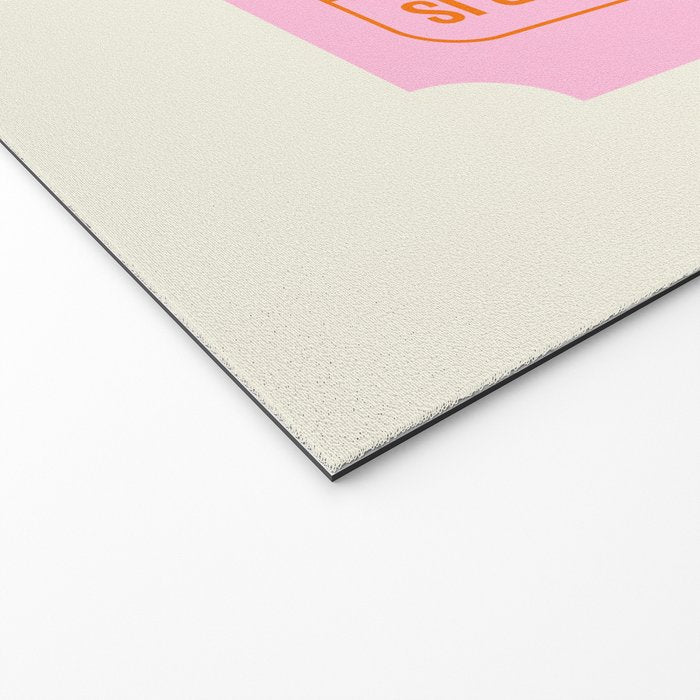 Every Hour Is Happy Hour, Pink Retro Bar Ticket Welcome Mat Gallery Image 2