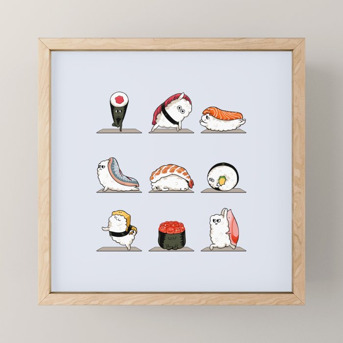 Sushi Yoga Mini Art Print Gallery Image 1