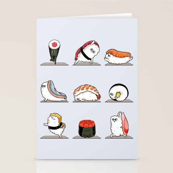 Sushi Yoga Stationery Card Gallery Image 1