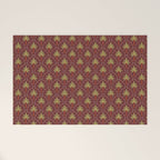Vintage summer palm tree art pattern Welcome Mat Gallery Image 1