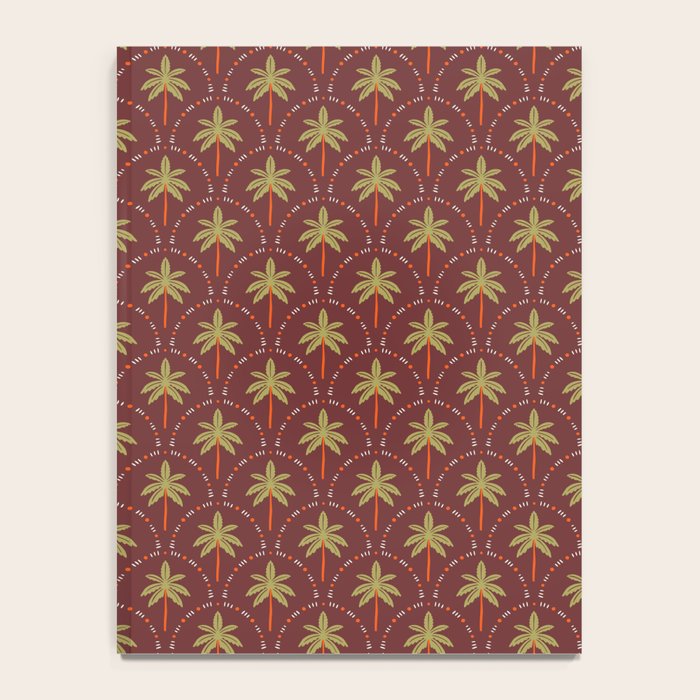 Vintage summer palm tree art pattern Notebook Gallery Image 4