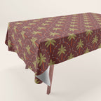 Vintage summer palm tree art pattern Tablecloth Gallery Image 1