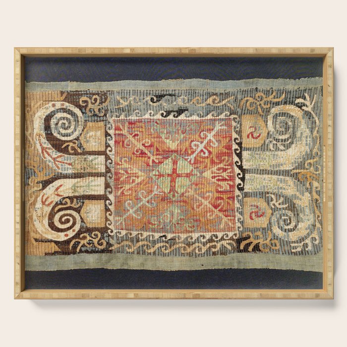 Kaitag 18th Century Caucasian Embroidery Print Serving Tray Gallery Image 1