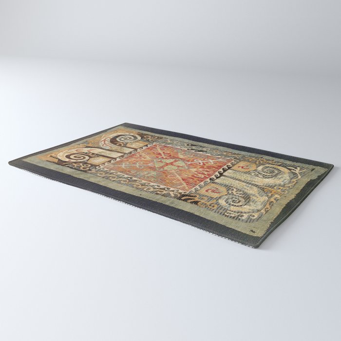 Kaitag 18th Century Caucasian Embroidery Print Rug Gallery Image 3